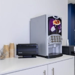 Lumnia mini next to coffee machine