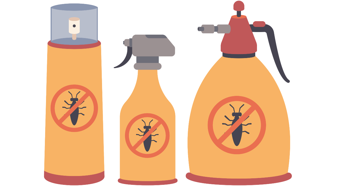 Spray bottles illustrated