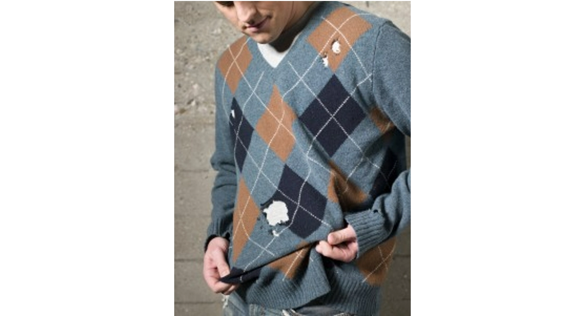 Holes in sweater